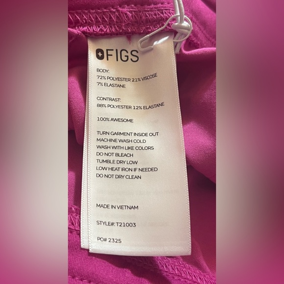 💗💜FIGS Livingston Basic Scrub Pants Limited color-Electric Orchid Large NWT - Picture 10 of 15